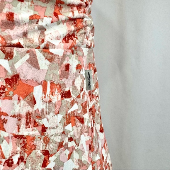 Eddie Bauer Womens Sz S Athletic Outdoor Sleeveless Stretch Mini Dress Coral Tan - Picture 4 of 13